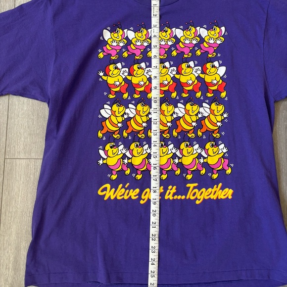 Vintage We’ve Got it Together Shirt Men XL Purple Bees Graphic Single Stitch - Picture 6 of 9